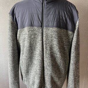 Louis Castel Men's Gray & Blue Long Sleeve Full Zip Knitted Jacket Size 110